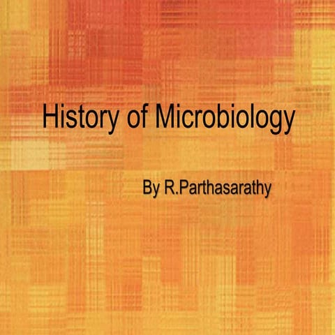 History of microbiology
