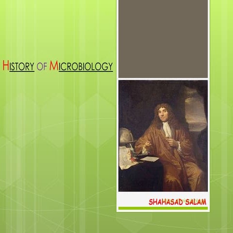 History of microbiology