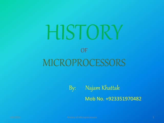 History of intel microprocessors ppt