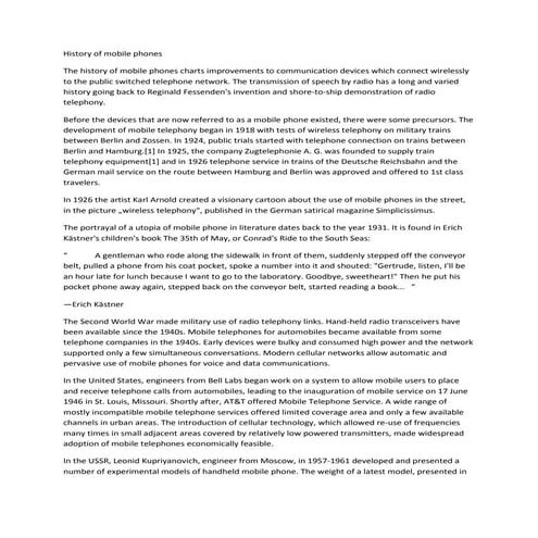 History of mobile phones