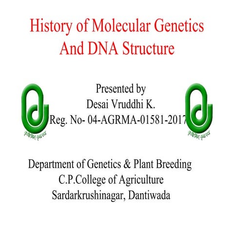 History of molecular genetics vruddhi