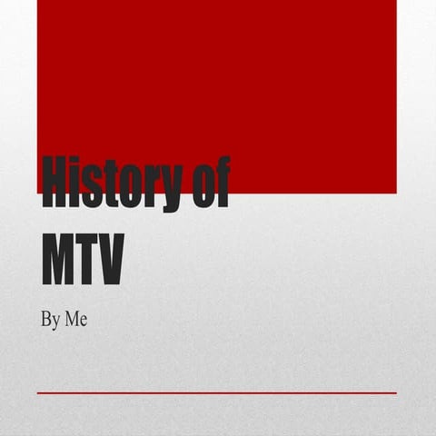 History of mtv