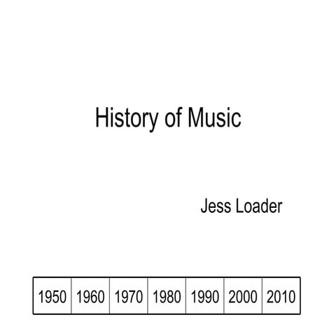 History of Music (1950 - 2010)