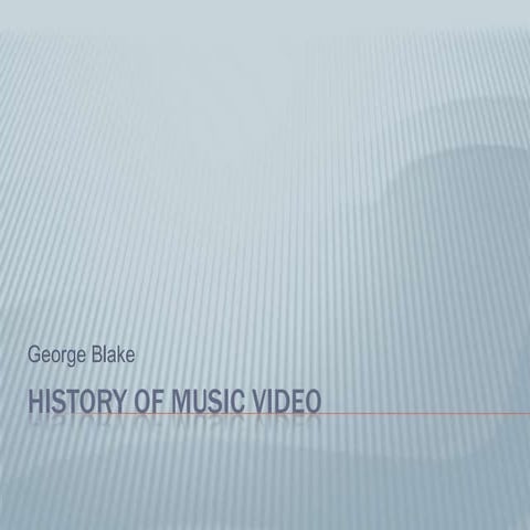 History of music video