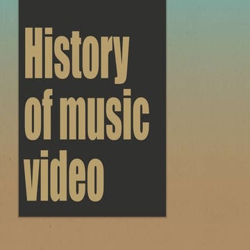 History of music video