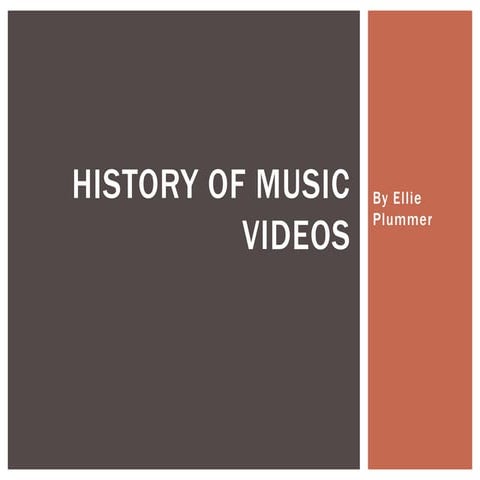 History of music videos