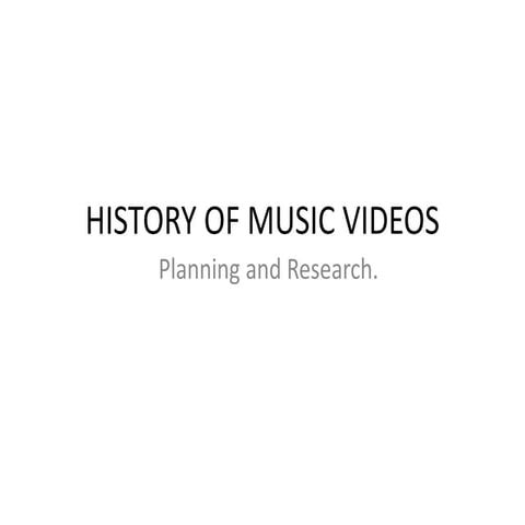 History of music videos