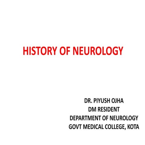 History of neurology