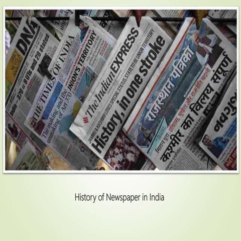 History of newspaper in india