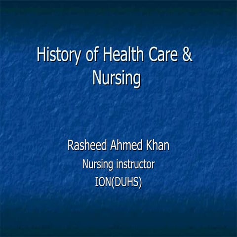 History of nursing