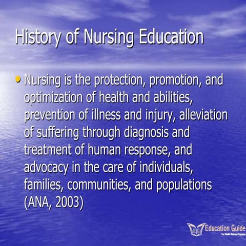 History of nursing education