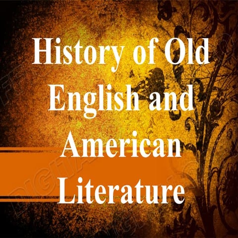 History of old english and american literature