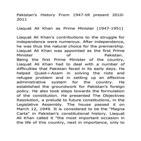 Complete History of Pakistan