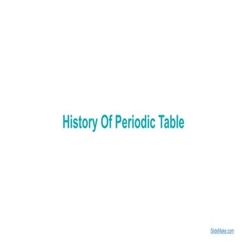 History of the periodic table | PPTX