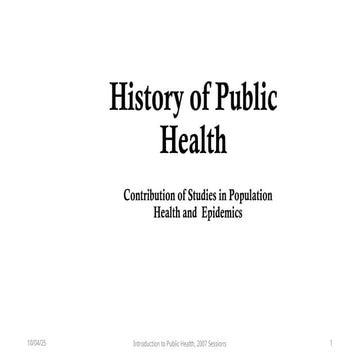 History of Public health by professor Demen at AAU