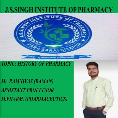 History of pharmacy