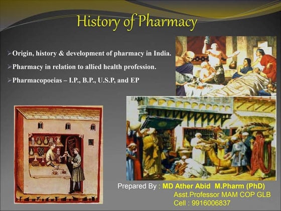 A history of pharmacy in pictures | PDF | Chemistry | Science