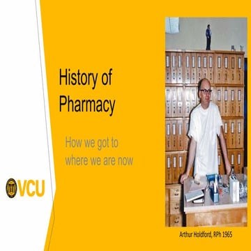 History of pharmacy