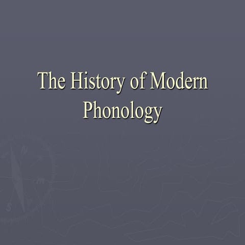 History of Phonology