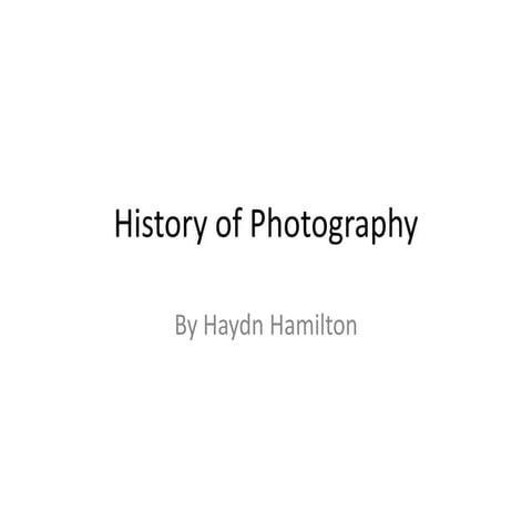 History of photography 