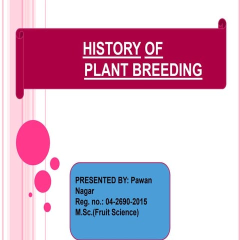 History of plant breeding