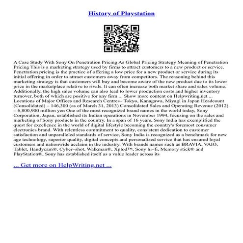 History Of Playstation