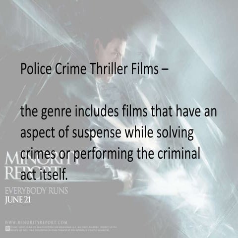 Police Crime Thriller Film Genre History Complete
