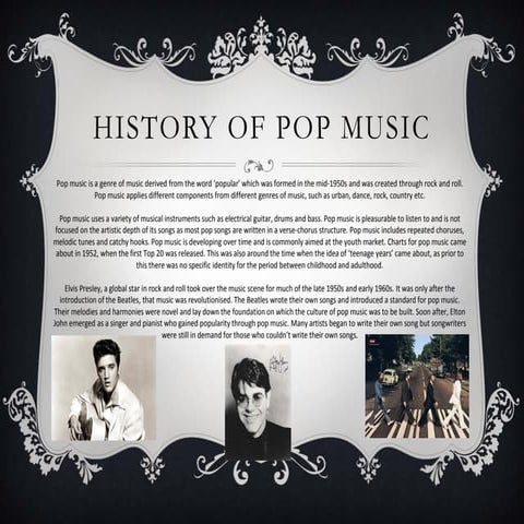 History Of Pop Music