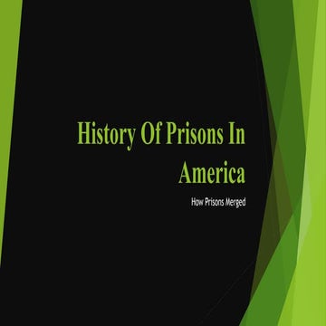 History of prisons in america