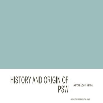 History of psychiatric social work