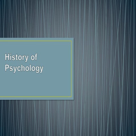 History of psychology