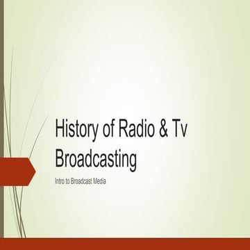 History of radio and tv