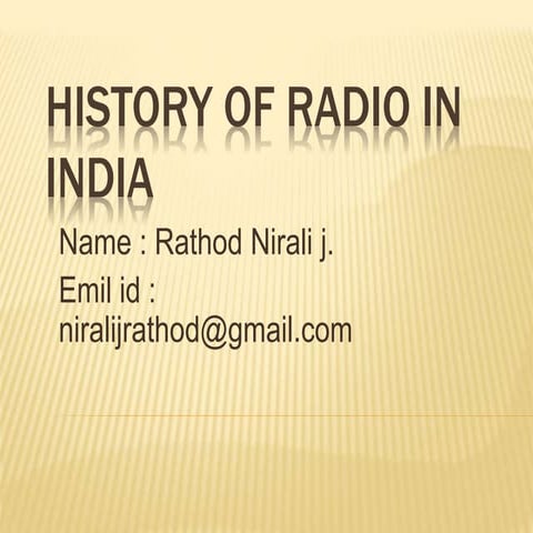 History of radio in India