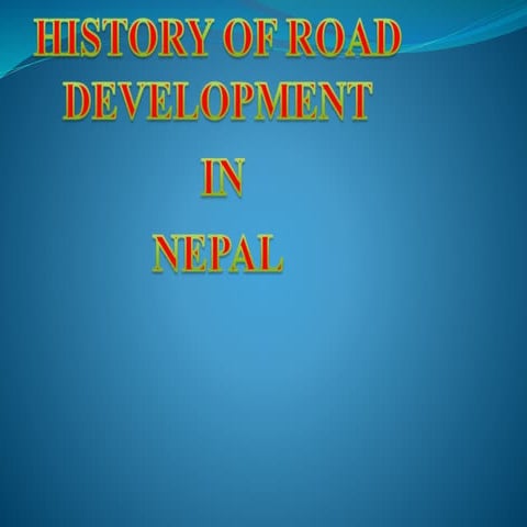 History of road in Nepal