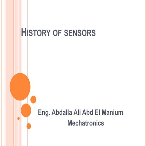 History of sensors