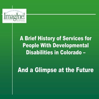 A Brief History of Services for Peo...