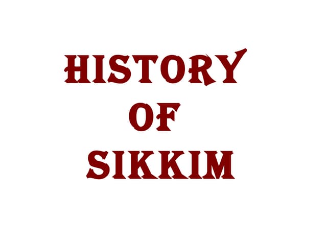 History of sikkim