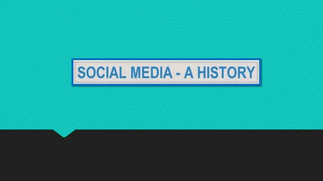 History of Social Media