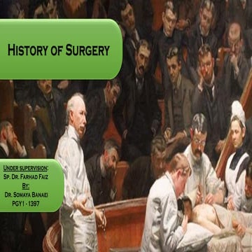 History of surgery