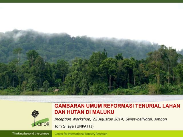 Gambaran Umum Reformasi Tenurial Lahan Dan Hutan Di Maluku