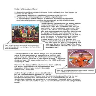 History of the album cover