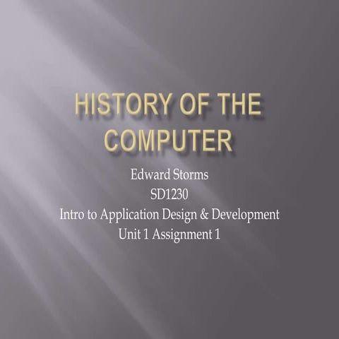 History of the computer