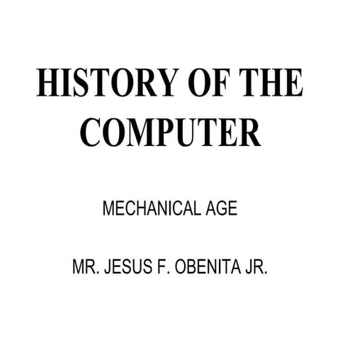 History of the computer (mechanical age)