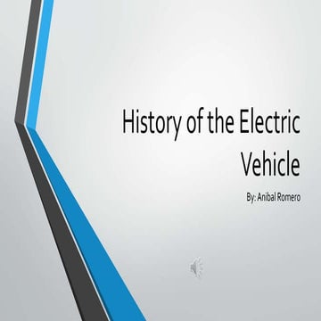 History of the electric vehicle