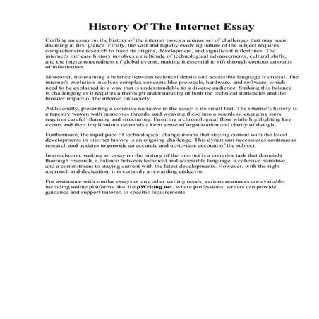 History Of The Internet Essay.pdf