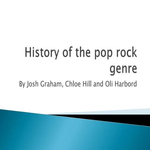 History of the pop rock genre
