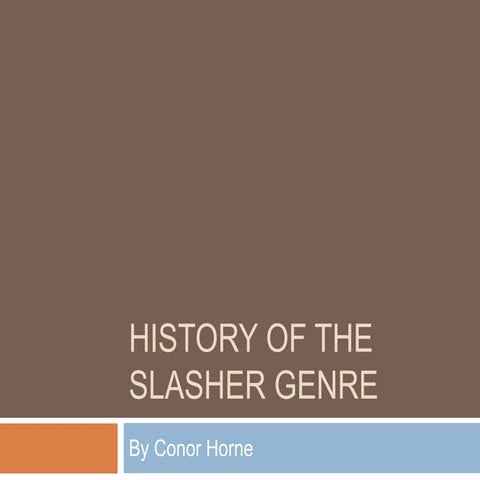 History of the slasher genre
