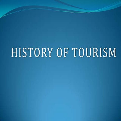 History of tourism