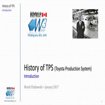 History of Toyota Production System (TPS)