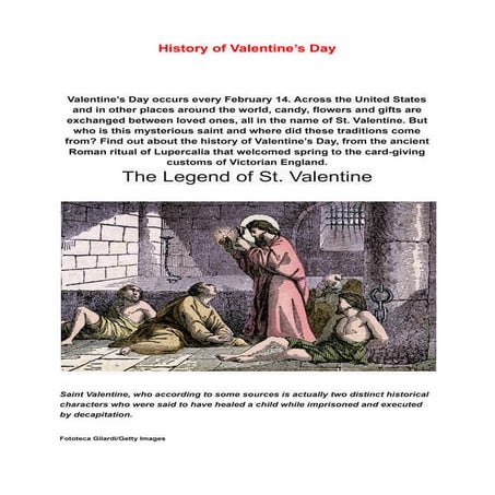 History of valentine’s day